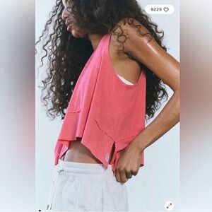 NWOT Free People Tempo Tank - Hibiscus